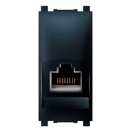 74222.E1 Priklj. komunik. EXP RJ45 Cat5e Keystone LB FTP 1M, crna soft