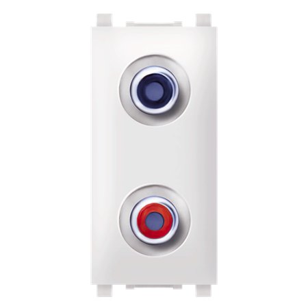 74281.0 Priključnica audio EXP RCA dvostruka 1M, bela