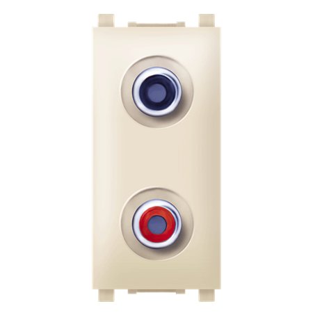 74281.9 Priključnica audio EXP RCA dvostruka 1M, krem