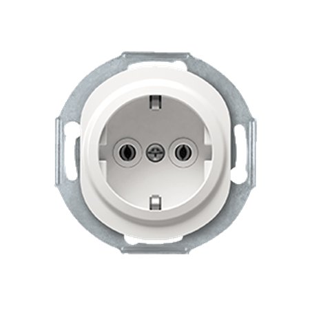 E600.0 Priključnica dvopolna bez maske EON sa porc. telom, bela