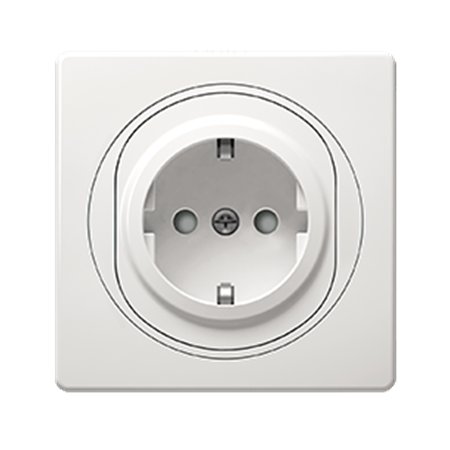 E601.00 Priključnica dvopolna EON sa zašt. kontakta, bela