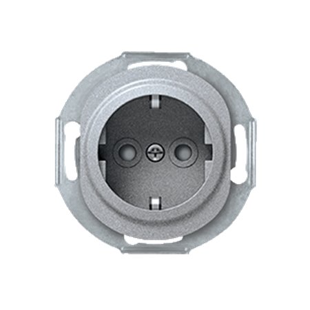 E601.S Priključnica dvopolna bez maske EON sa zašt. kontakta, silver