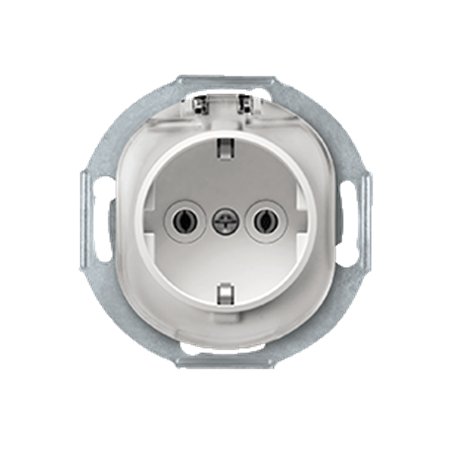 E603.0 Priklj. dvopolna bez maske EON sa porc. telom i pokl., bela