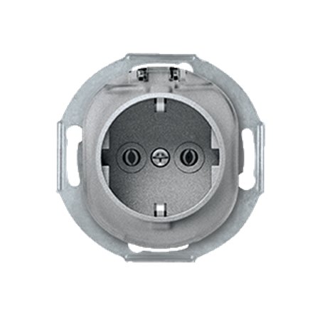 E603.S Priklj. dvopolna bez maske EON sa porc. telom i pokl., silver