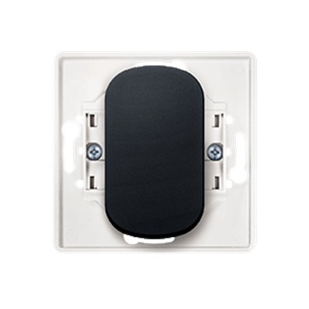 E6052U.E1 Sklopka dvop. bez maske EON 10AX 250V~ uski tast., crna soft