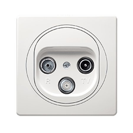 E612S.00 Priključnica antenska EON TV/FM/SAT - završna, bela