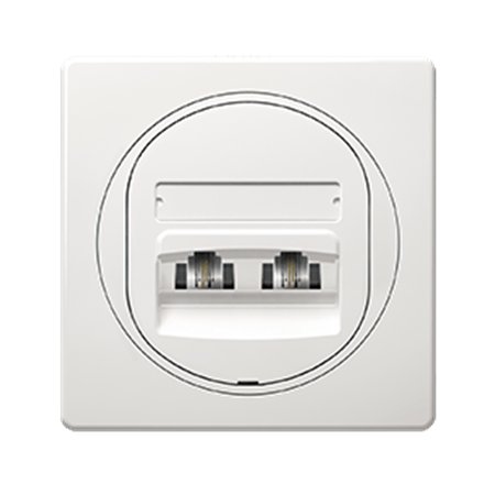 E613.00 Priključnica telefonska EON 2xRJ12 6/4 Cat 3, bela