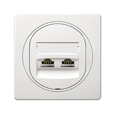 E615.00 Priključnica komunikacijska EON 2xRJ45 Cat 6 UTP, bela
