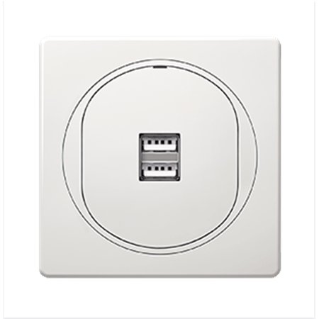 E6161.00 USB punjač EON 2xUSB A 2,1A 5V, beli