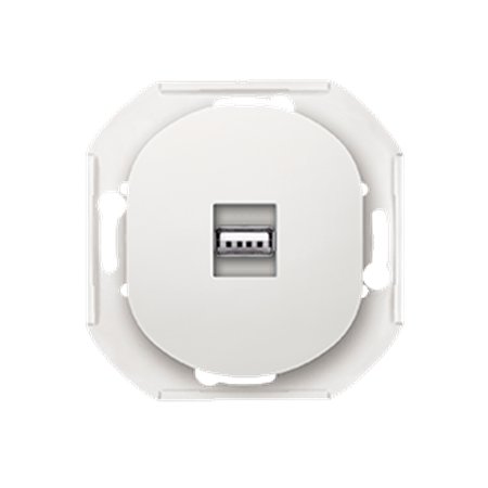 E6162.0 Priključnica bez maske EON USB/USB female Keystone, bela