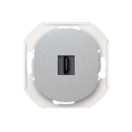 E6163.S Priključnica bez maske EON HDMI/HDMI female Keystone, silver