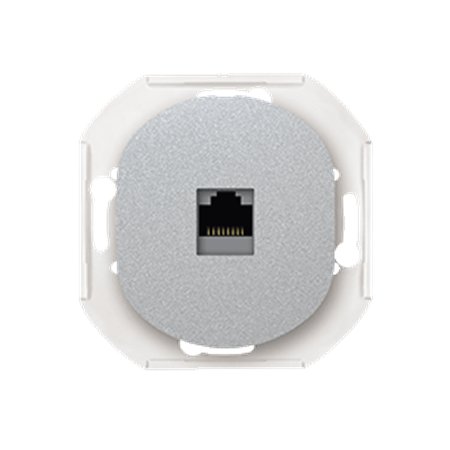 E616S.S Priključnica komunik. bez maske EON 1xRJ45 Cat 6A FTP, silver