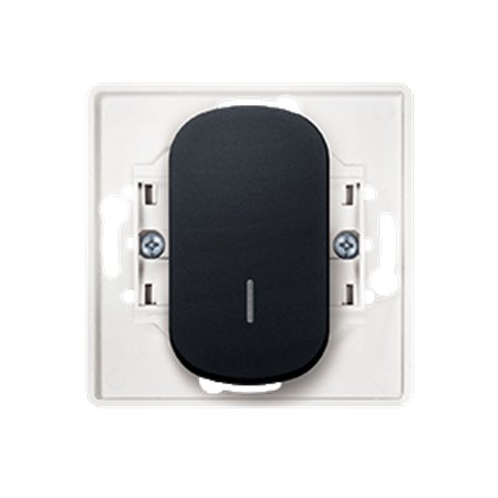 E628U.E1 Sklopka ukrsna sa ind. bez m. EON 10AX 250V~ uski t., crna s.