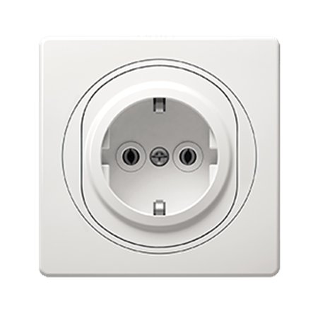 E630.00 Priključnica dvopolna EON sa plastičnim telom, bela