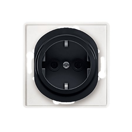 E630.E1 Priklj. dvopolna bez maske EON sa plastičnim telom, crna soft