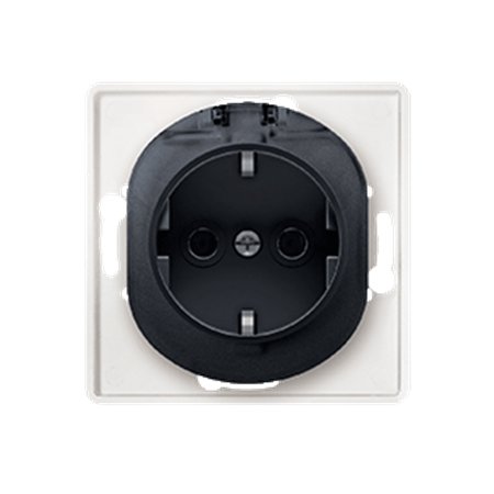 E633.E1 Priklj. dvop. bez maske EON sa plast. telom i pokl., crna soft