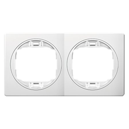 E6701.00 Maska dvostruka EON - horizontalna, bela sa belim nosačem