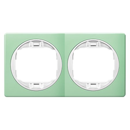 E6701.70 Maska dvostruka EON - horizont., pastel zelena sa belim nos.