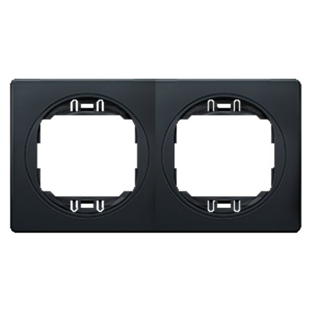 E6701.EE Maska dvostruka EON - horizontalna, crna sa crnim nosačem