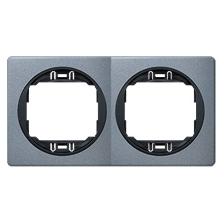 E6701.S1E Maska dvostruka EON - horizont., antičko srebro sa crnim nos