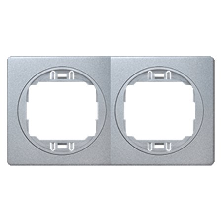 E6701.SS Maska dvostruka EON - horizontalna, silver sa silver nosačem