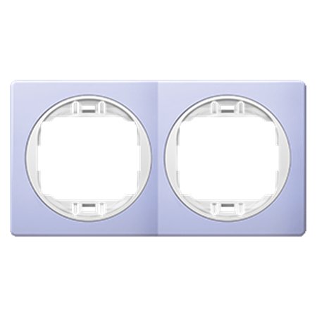 E6701.V0 Maska dvostruka EON - horizontalna, lavanda sa belim nosačem