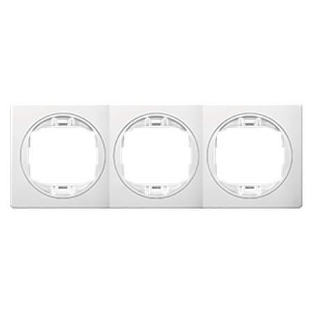 E6703.00 Maska trostruka EON - horizontalna, bela sa belim nosačem