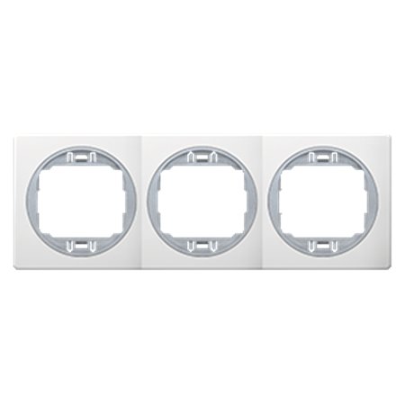 E6703.0S Maska trostruka EON - horizontalna, bela sa silver nosačem