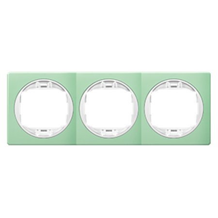 E6703.70 Maska trostruka EON - horizont., pastel zelena sa belim nos.
