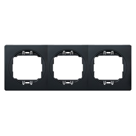 E6703.EE Maska trostruka EON - horizontalna, crna sa crnim nosačem