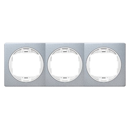 E6703.S0 Maska trostruka EON - horizontalna, silver sa belim nosačem