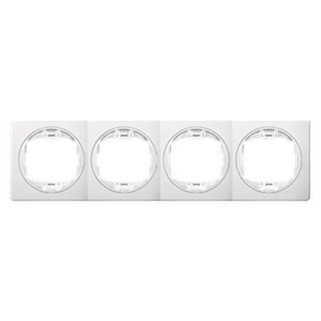E6704.00 Maska četvorostruka EON - horizont., bela sa belim nosačem