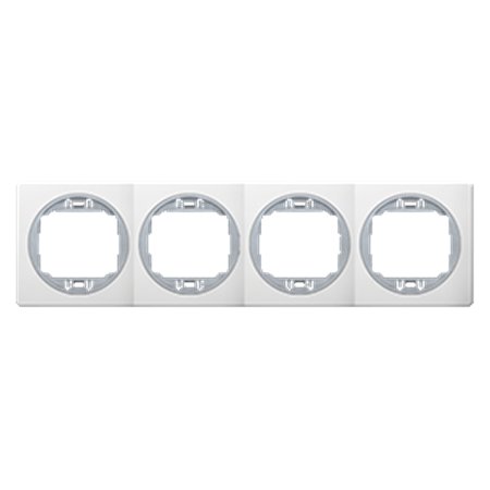 E6704.0S Maska četvorostruka EON - horizont., bela sa silver nosačem