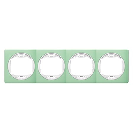 E6704.70 Maska četvorostruka EON - horiz., pastel zelena sa belim nos.