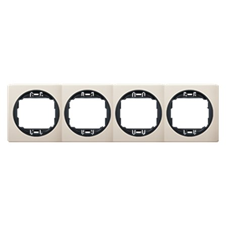 E6704.9E Maska četvorostruka EON - horizont., krem sa crnim nosačem