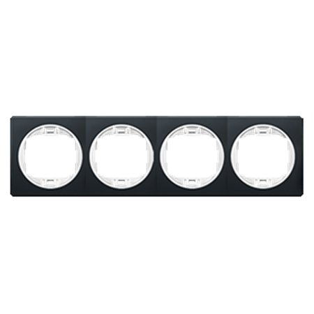 E6704.E0 Maska četvorostruka EON - horizont., crna sa belim nosačem