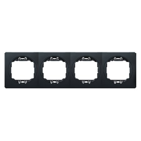 E6704.EE Maska četvorostruka EON - horizont., crna sa crnim nosačem