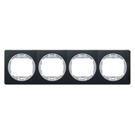 E6704.ES Maska četvorostruka EON - horizont., crna sa silver nosačem