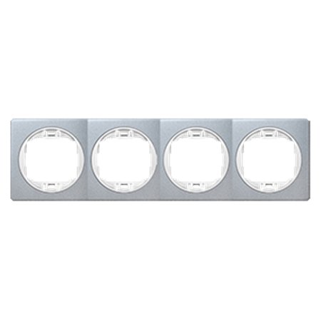 E6704.S0 Maska četvorostruka EON - horizont., silver sa belim nosačem