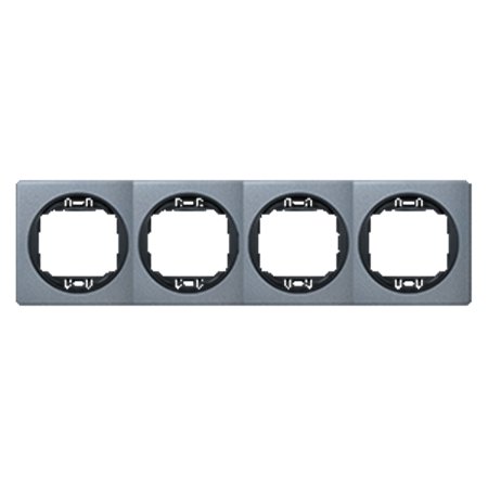 E6704.S1E Maska četvorostruka EON - hor., antičko srebro sa crnim nos.