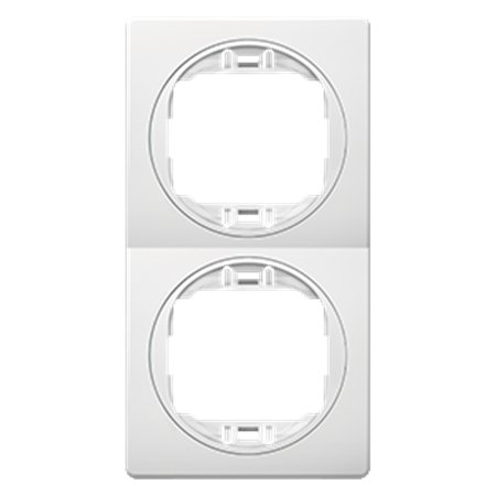 E6711.00 Maska dvostruka EON - vertikalna, bela sa belim nosačem