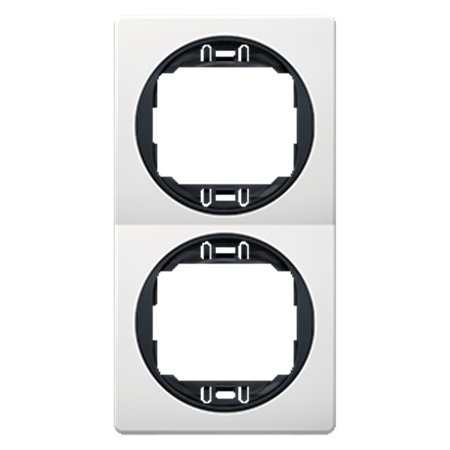 E6711.0E Maska dvostruka EON - vertikalna, bela sa crnim nosačem