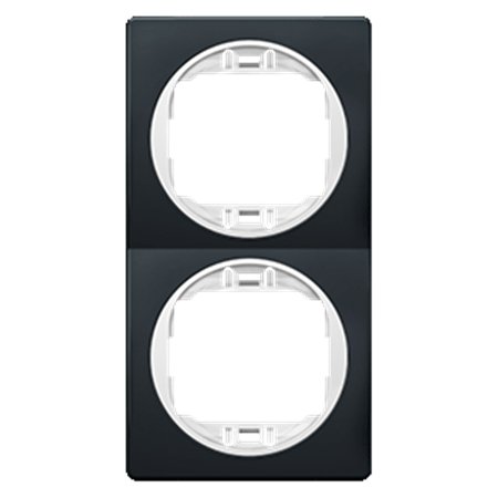 E6711.E0 Maska dvostruka EON - vertikalna, crna sa belim nosačem