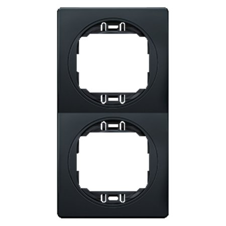 E6711.EE Maska dvostruka EON - vertikalna, crna sa crnim nosačem