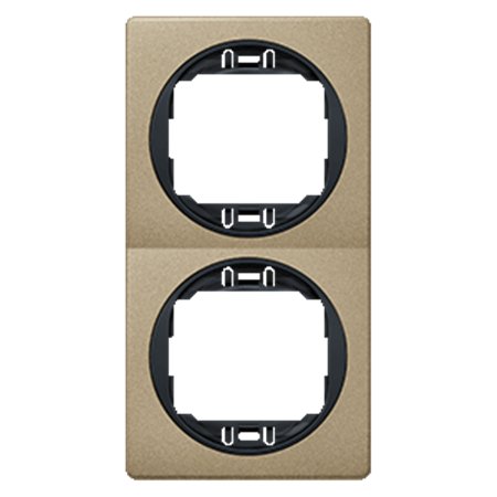 E6711.G2E Maska dvostruka EON - vertik., brušeni nikal sa crnim nos