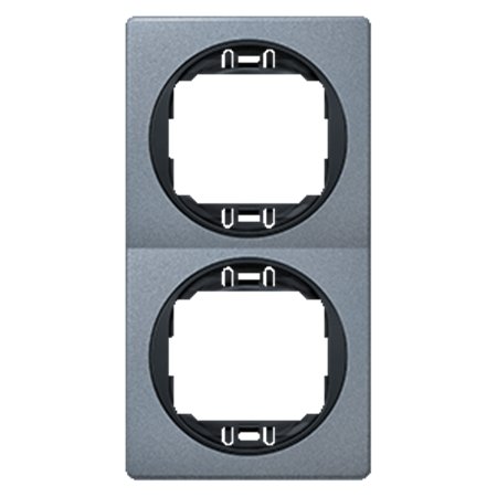 E6711.S1E Maska dvostruka EON - vertik., antičko srebro sa crnim nos.