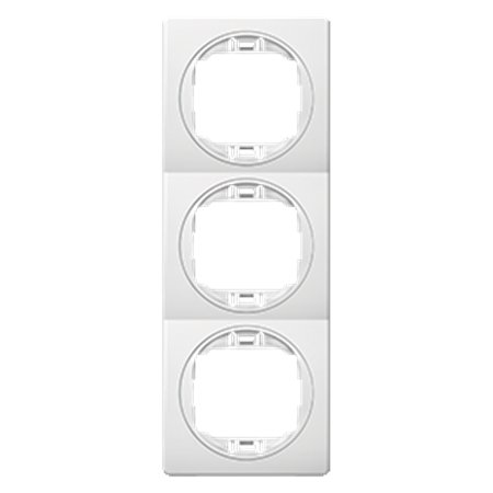 E6713.00 Maska trostruka EON - vertikalna, bela sa belim nosačem