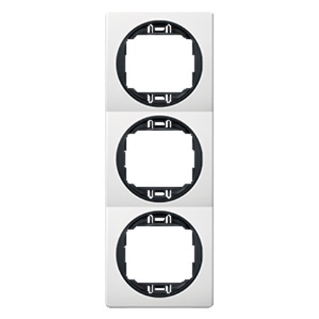 E6713.0E Maska trostruka EON - vertikalna, bela sa crnim nosačem