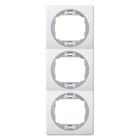 E6713.0S Maska trostruka EON - vertikalna, bela sa silver nosačem