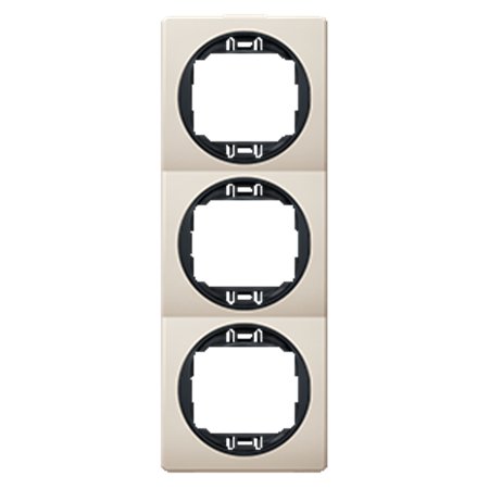 E6713.9E Maska trostruka EON - vertikalna, krem sa crnim nosačem